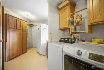 Very large laundry room with lots of extra storage