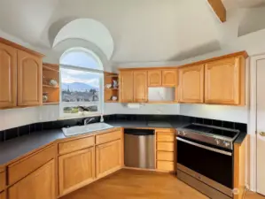 KITCHEN WITH MTN. VIEW