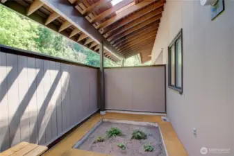 Unique space to use for plants or a morning sitting area