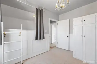 Secondary bedroom #1 has a loft bed!