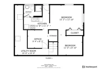 Spacious and versatile lower-level layout featuring multiple flex rooms, a full kitchen, and oversized utility room. The flexible design includes a separate entrance and ample storage—ideal for multi-generational living, rental potential, or work-from-home setups.