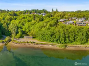 Community beach is just below the home and you have private access from your own beach trail.