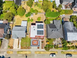 Aerial shot of the property