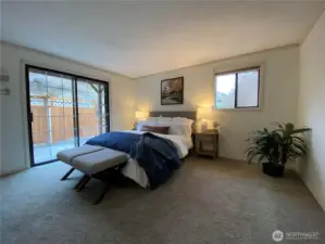Primary Bedroom, Slider to the Private Deck