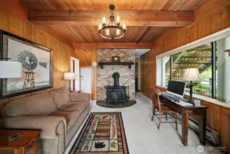 Cozy Den, Wood Stove