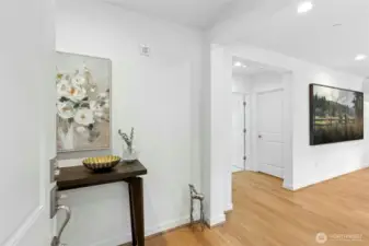 View from the hallway into the home.