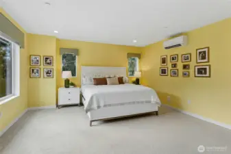 Wonderful natural light with up-down Hunter Douglas blinds.