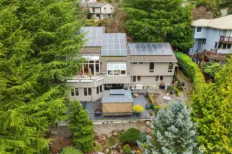 52 solar panels with two electric exchangers cover 70% of power used