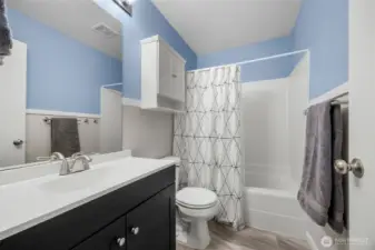 Main level full bath.