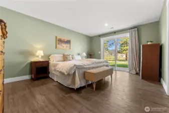 Enjoy your private back patio, just outside the sliding glass door.