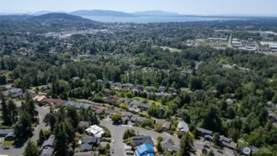 Perched to take in sweeping views of the city and Bellingham Bay—this elevated setting delivers both privacy and an unbeatable northwest outlook.