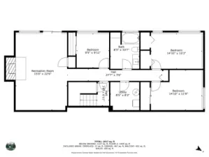 Lower level floor plan.