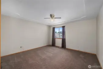 The 2nd floor primary suite is spacious.