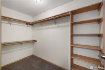 Nice walk-in closet for the primary bedroom