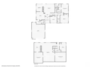 This floorplan shows both levels and just how versatile the floorplan is for multiple uses.