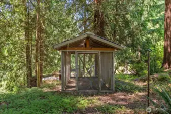 Another structure ready to be converted to suit your needs! A great option to create a chicken coop or a dog run.