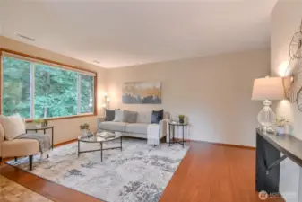 Open room with lots of wall space for flexible furniture layout.