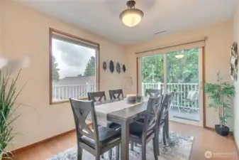 Great views from this corner Dining Room.