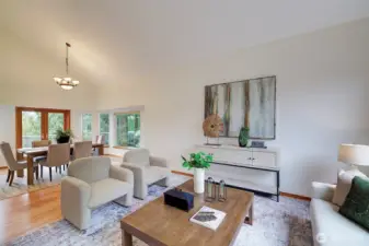 Formal Living Room with vaulted ceiling
