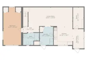Lower level floor plan.
