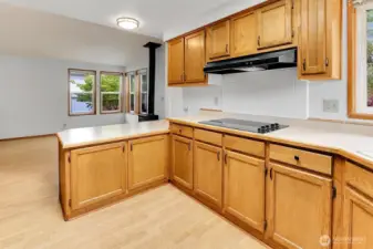 Kitchen viewing the Family Room
