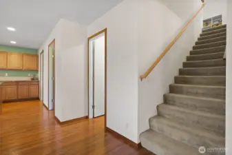 Just to the right of the 1/2 bath is the staircase to second level--and there is so much more to this home!