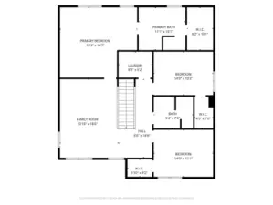 Approximate floor plan for reference--upper level