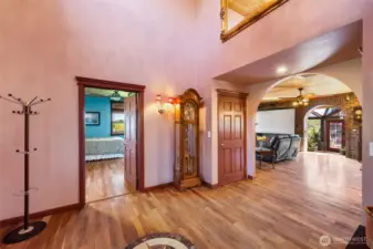 Custom wood floors throughout.