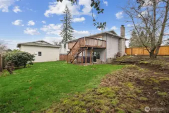 Plenty of yard to manicure to fit your needs! - Note new fencing!