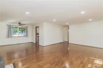 Refinished oak hardwoods