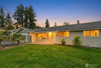 Twilight front of home