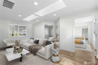 Family room with lots of natural light, VS