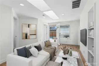 Family room looking to pool area with natural light, VS