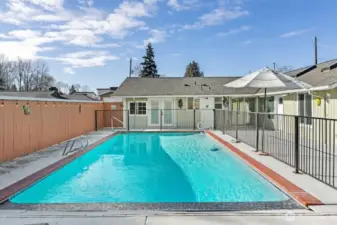 Pool area looking to the West