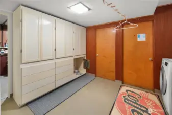 Common area lockers and individual apartment storage rooms