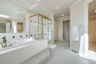 Primary bath soaking tub