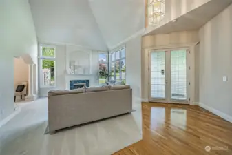 High Ceiling Living Room