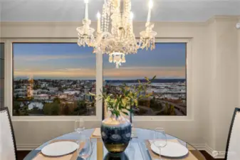 Dining Room views at dusk