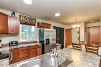 Dining Room off of Kitchen w/Sliding Door to Backyard