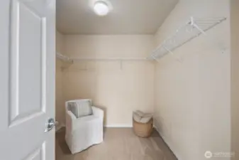 Walk in closet in primary