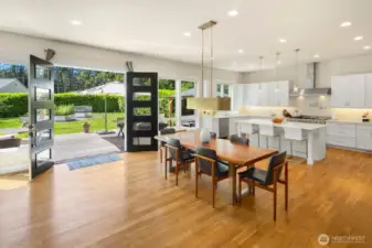 The great room flows seamlessly to the patio, making indoor/outdoor entertaining a breeze.