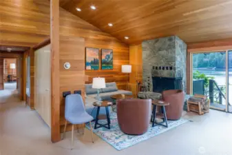 An inviting space the watch the ferries go by.