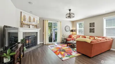 Living room with gas fireplace