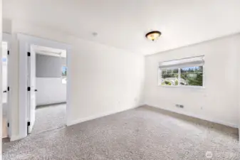 Open space at the top of the stairs