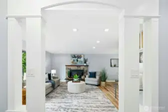 Custom wood moldings throughout (entry, windows, closet doors)