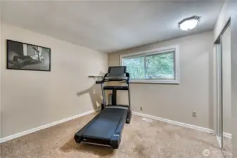 2nd Bedroom. Treadmill conveys. Can't be removed without taking apart.