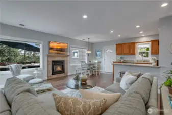 relax in front of the fireplace.