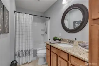 large bathroom with storage closet