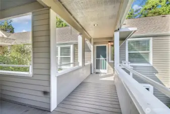 Welcome Home! Covered entry from garage to front door.