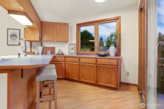 Bonus cabinet space off kitchen.